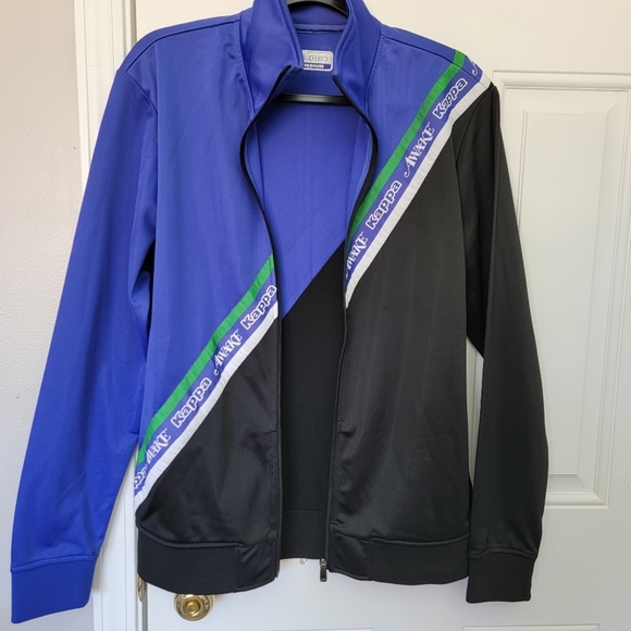 Kappa x Awake Track Jacket NY Logo Eldred Men Medium Royal Blue and Black Soccer - Picture 3 of 11